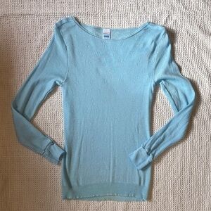 Helly Hansen Sky Blue Base Layer Underwear Top, size Medium, NWOT, Snowflake